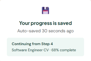 elevait cv builder progress saved elevait cv builder progress saved